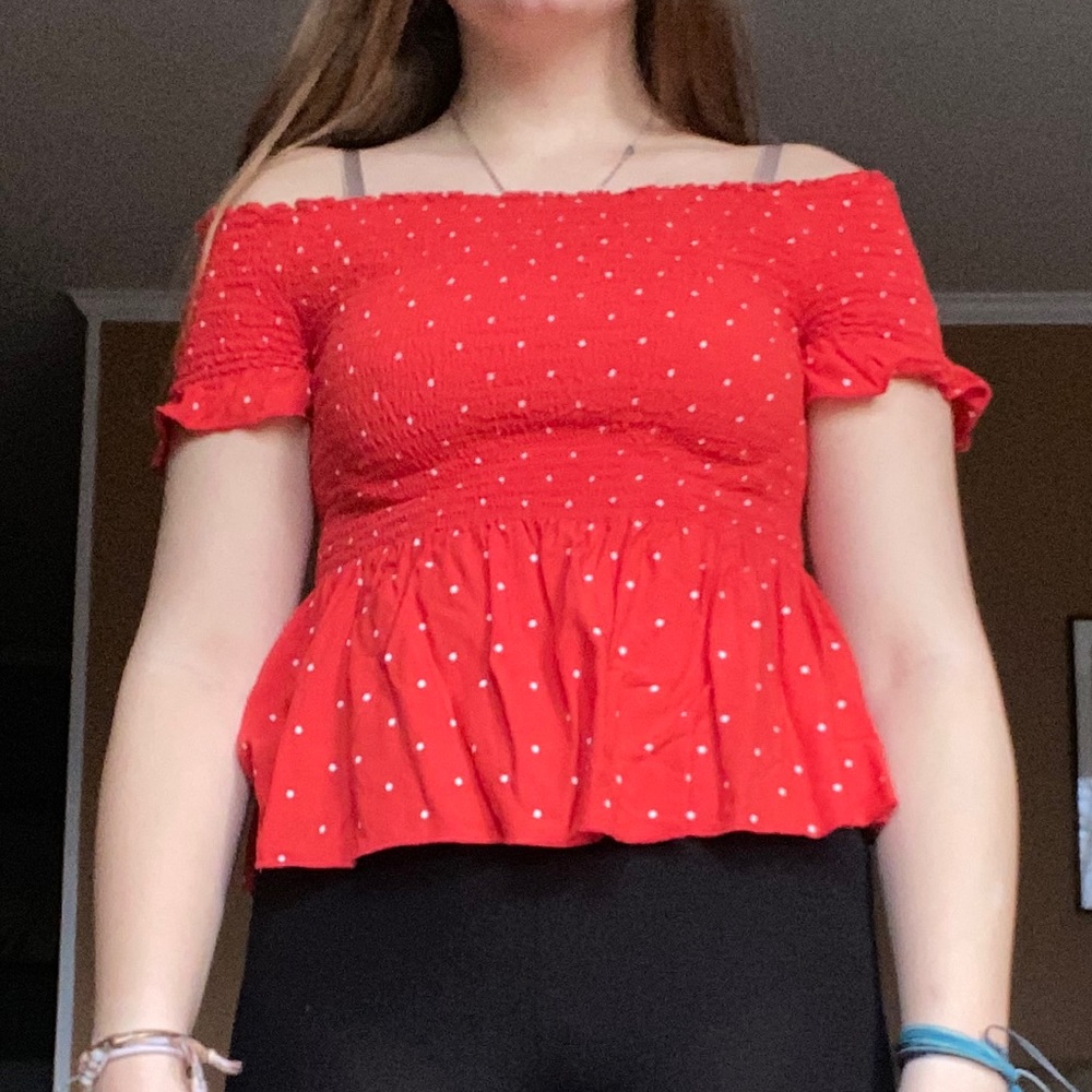 polka dot top